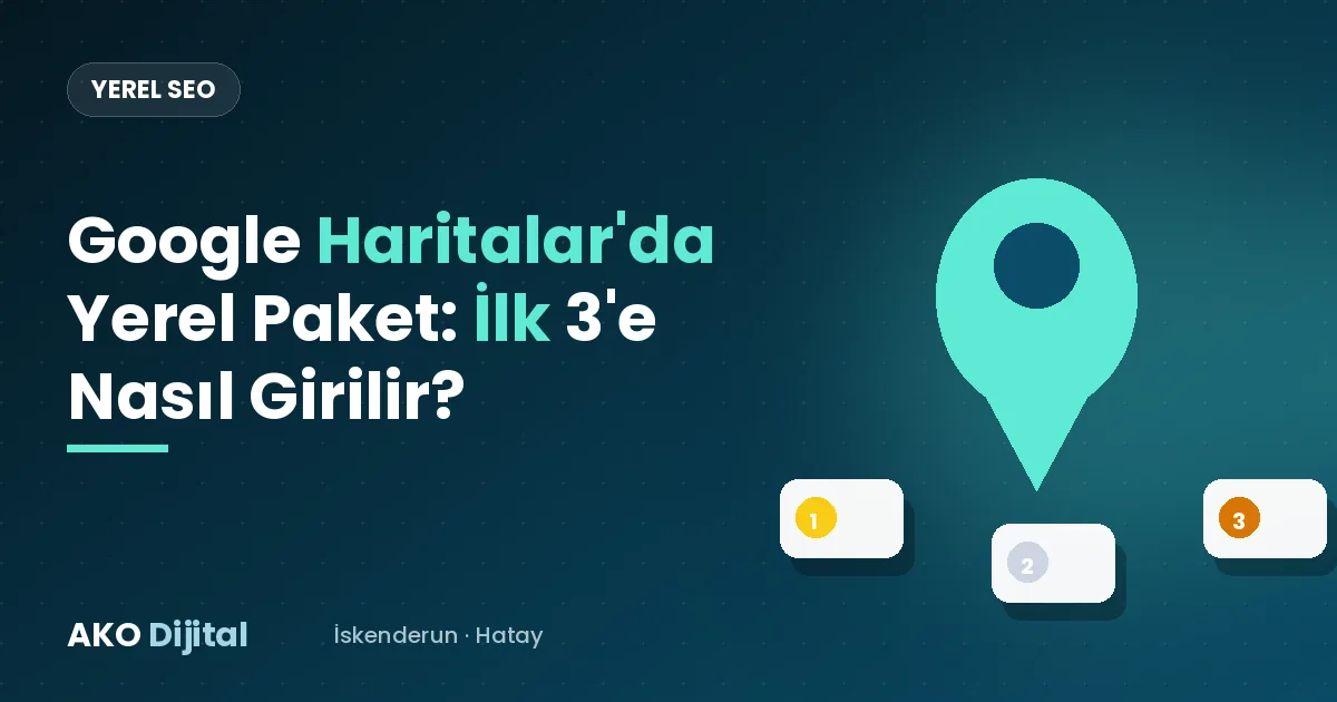 Google Haritalar yerel paket sıralama faktörleri